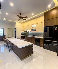 Tủ bếp thực tế sau thi công