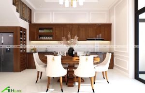 Tủ bếp gỗ tự nhiên - ai home 1