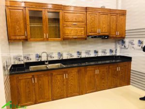 Tủ bếp gỗ tự nhiên-ai home