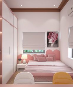 thiết kế nội thất phòng ngủ con gái ai home