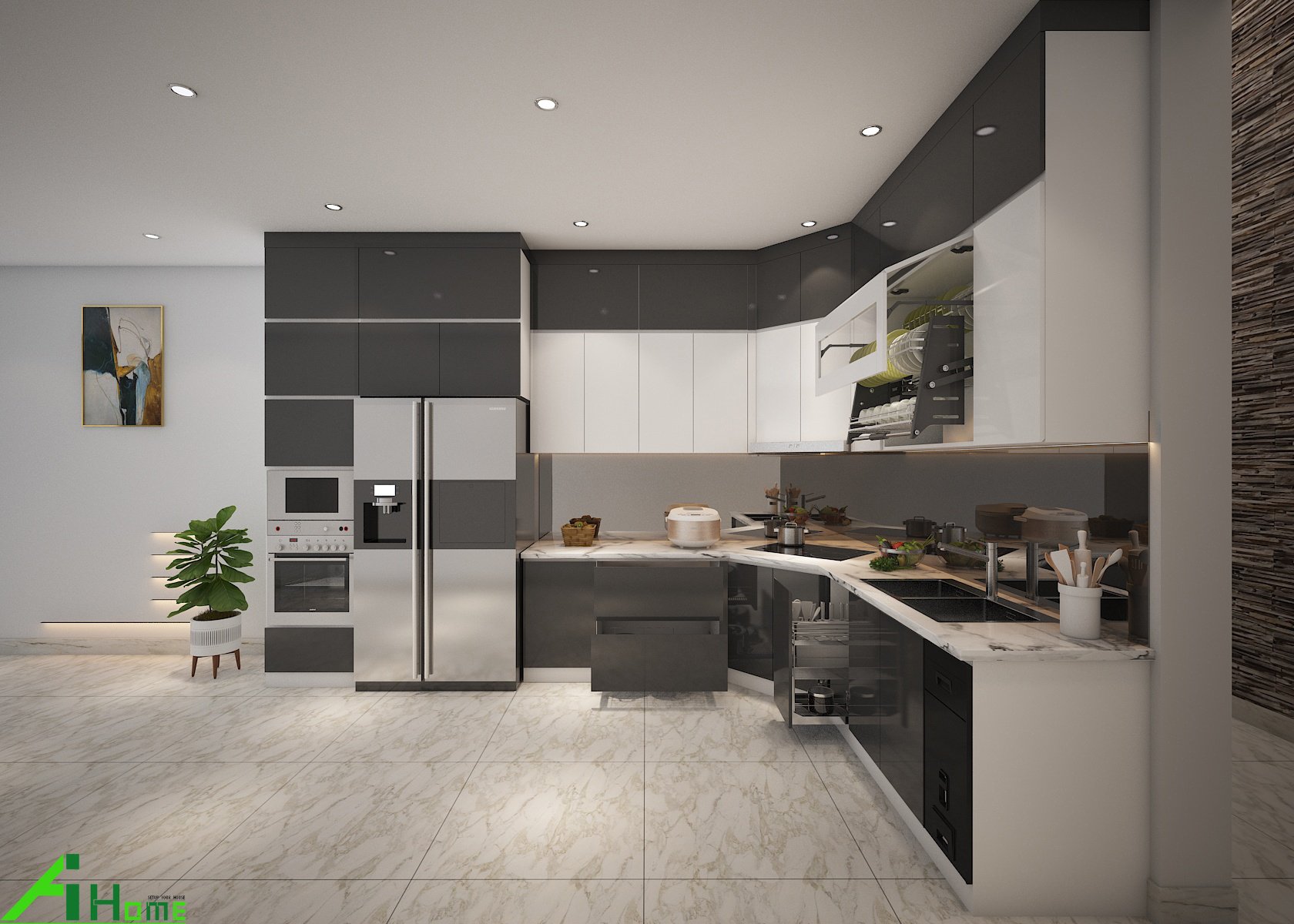 nội thất hiện đại tu kho canh keo