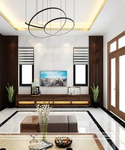 không gian mở phòng khách và bếp