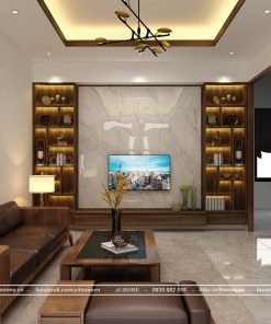 phòng khách có gian thờ