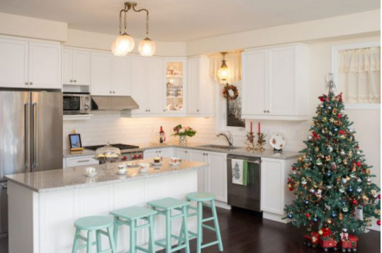 trang tri nha bep don noel