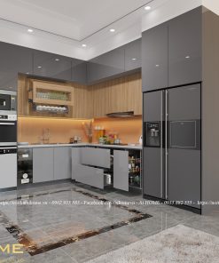 Tủ bếp và phòng khách nhà phố3